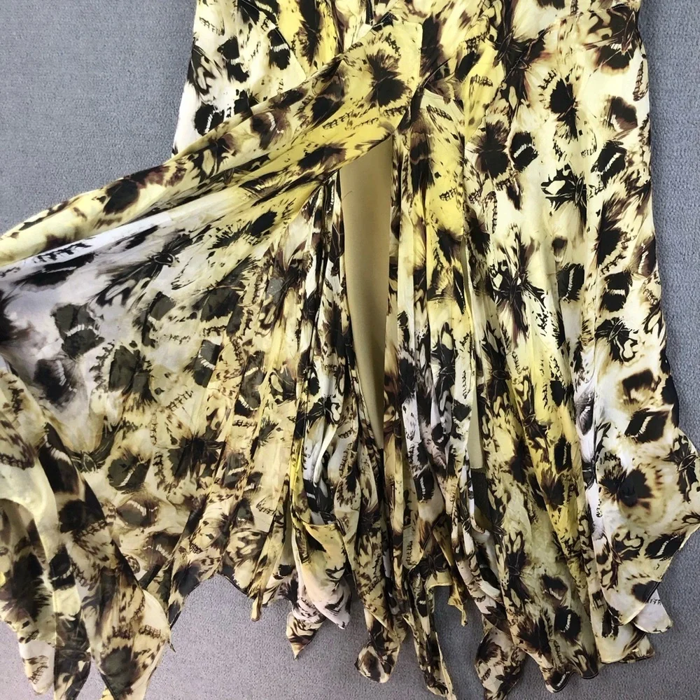 leifsdottir Anthropologie High Low Sleeveless Butterfly print fairy dress size 0